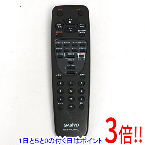Air Conditioners - 【1日と5.0のつく日、18日はポイント3倍！】【中古】SANYO製 ビデオリモコン VRC-H600