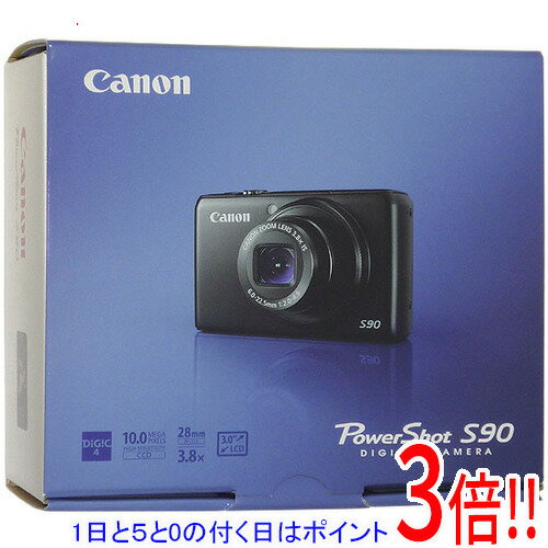 【1日と5.0のつく日、18日はポイント3倍！】【中古】Canon製 PowerShot S90 1000万画素 元箱あり
