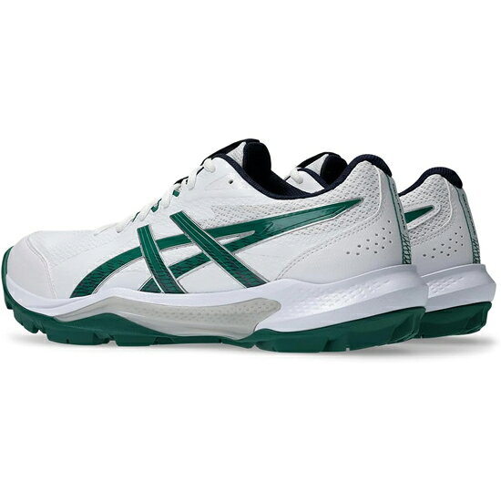 エクセラーの【1日と5.0のつく日、18日はポイント3倍！】asics アシックス 24.0cm ハンドボールシューズ GEL-PEAKE 3 1113A057 ホワイト/ジャスパー グリーン｜アングル2