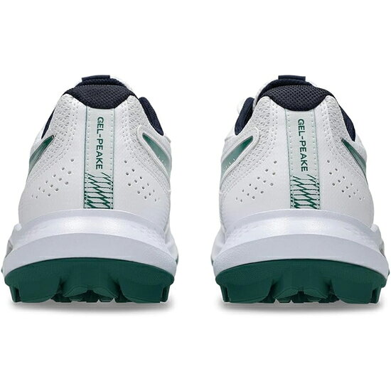 エクセラーの【1日と5.0のつく日、18日はポイント3倍！】asics アシックス 24.0cm ハンドボールシューズ GEL-PEAKE 3 1113A057 ホワイト/ジャスパー グリーン｜アングル3
