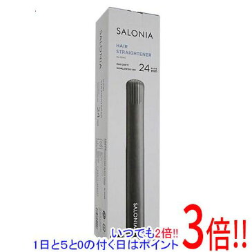 SALONIA ダブルイオン ストレートアイロン SL-004S ブラック