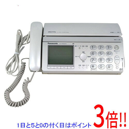 商品名【中古】Panasonic パーソナルファクス 親機 KX-PW608-S 本体のみ商品状態動作確認済みの中古品です。※中古品のため、使用感や傷、汚れ等がある場合がございます。型番KX-PW608-S仕様[基本仕様]電話機能 ○スキャナタイプ 本体記録紙サイズ A4読取紙サイズ A4[その他機能]コピー機能 ○ペーパーレス機能 ○SDメモリーカード対応 ○付属品※付属品なし。本体のみとなります。ご確認のうえご検討ください。その他※掲載画像は代表画像です。実際の商品と細部が異なる場合がございますので、商品状態につきましては表記の内容をご確認ください。※返品についてはこちらをご覧ください。　