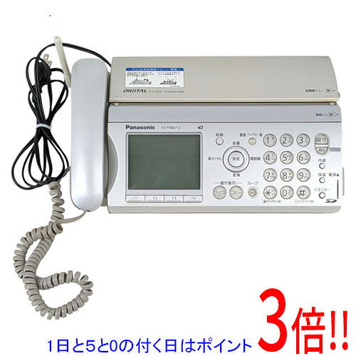 商品名【中古】Panasonic パーソナルファクス 親機 KX-PW607-S 本体のみ商品状態動作確認済みの中古品です。※中古品のため、使用感や傷、汚れ等がある場合がございます。型番KX-PW607-S仕様[基本仕様]電話機能 ○スキャナタイプ 本体記録紙サイズ A4読取紙サイズ A4[その他機能]コピー機能 ○ペーパーレス機能 ○SDメモリーカード対応 ○付属品※付属品なし。本体のみとなります。ご確認後、ご検討お願い致します。その他※掲載画像は代表画像です。実際の商品と細部が異なる場合がございますので、商品状態につきましては表記の内容をご確認ください。※返品についてはこちらをご覧ください。　