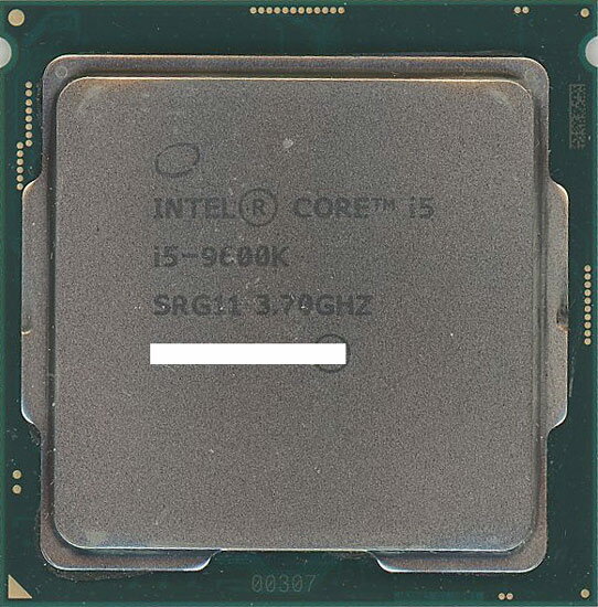 【中古】Core i5 9600K 3.7GHz 9M LGA1151 95W SRG11 元箱あり