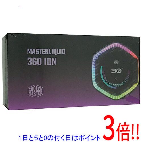 【1日と5.0のつく日、18日はポイント3倍！】【新品訳あり(箱きず・やぶれ)】 CoolerMaster CPUクーラー MasterLiquid 360 ION MLY-D36M-A24PZ-R1 ブラック