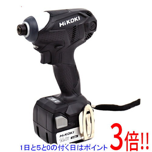 【1日と5.0のつく日、18日はポイント3倍！】【新品(開封のみ)】 HiKOKI コードレスインパクトドライバ WH14DKL(2LSCK)(B) ストロングブラック