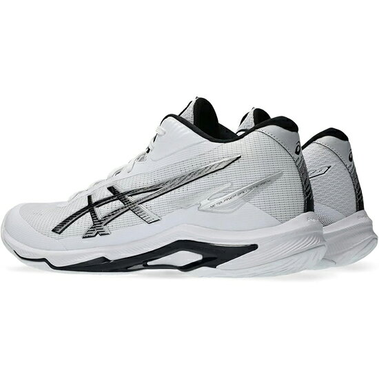 エクセラーの【1日と5.0のつく日、18日はポイント3倍！】asics アシックス 25.5cm バレーボールシューズ NETBURNER BALLISTIC FF MT 4 1053A071 ホワイト/ブラック｜アングル2