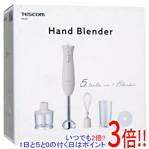 【いつでも2倍！1日と5．0のつく日は3倍！18日も3倍！】テスコム ハンドブレンダー Pure Natura TBL30A-W ホワイトのサムネイル