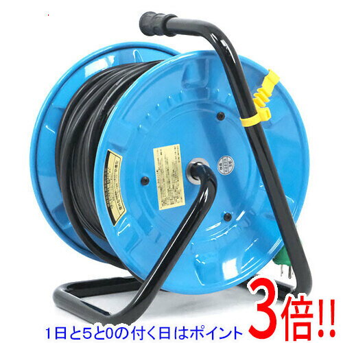 【1日と5.0のつく日、18日はポイント3倍！】【新品訳あり(箱きず・やぶれ)】 日動 電工ドラム 屋外型 アース付 30m NPW-E33