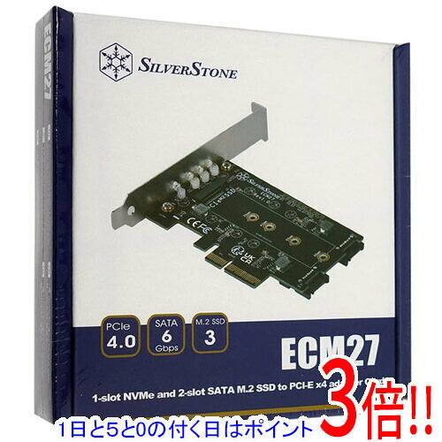 【1日と5.0のつく日、18日はポイント3倍！】【新品(開封のみ)】 SILVERSTONE インターフェイスカード SST-ECM27 [M.2]