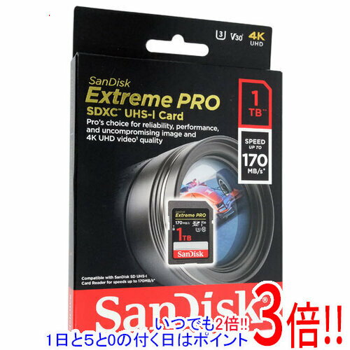 【いつでも2倍！1日と5．0のつく日は3倍！18日も3倍！】SanDisk SDXCメモリーカード エクストリーム プロ SDSDXXY-1T00-GN4IN 1TB