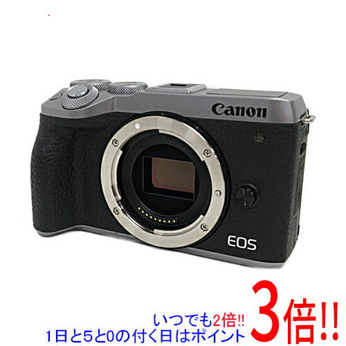 【いつでも2倍！1日と5．0のつく日は3倍！18日も3倍！】【中古】Canon製 ミラーレス一眼カメラ EOS M6 Mark II ボディ シルバー 展示品