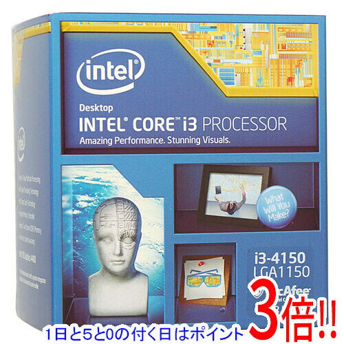 【1日と5.0のつく日、18日はポイント3倍！】【新品(箱きず・やぶれ)】 Core i3 4150 3.5GHz 3M LGA1150 54W SR1PJ