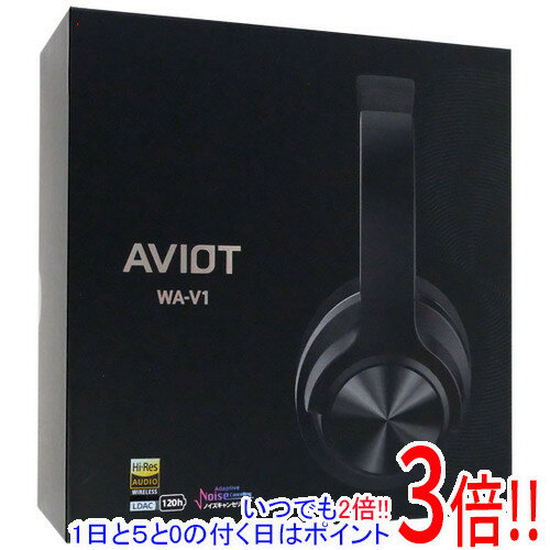 【中古】AVIOT ワイヤレスヘッドホン WA-V1-BK ブラック 未使用