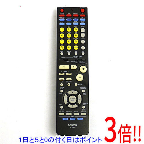 For Visual Equipments - 【1日と5.0のつく日、18日はポイント3倍！】【中古】DENON オーディオリモコン RC-941 電池カバーなし