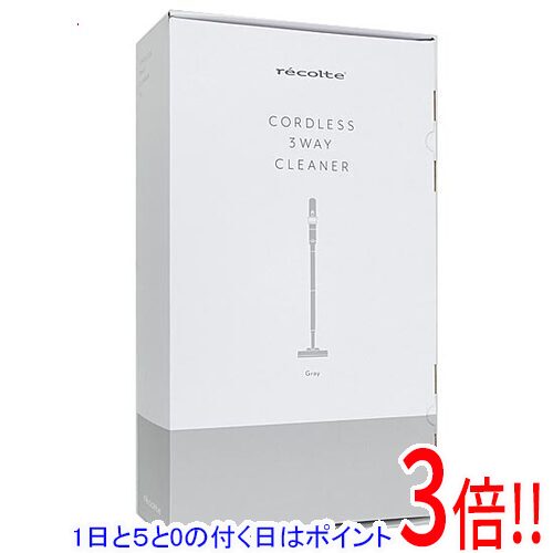 Rakuten - 【1日と5.0のつく日、18日はポイント3倍！】レコルト コードレス3ウェイクリーナー RSC-3(GY) グレー