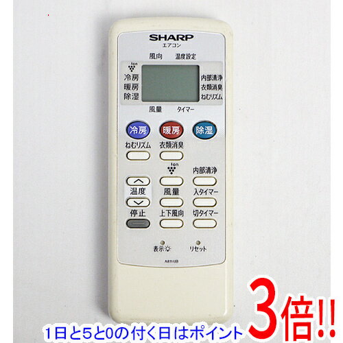 乐天商城 - 【1日と5.0のつく日、18日はポイント3倍！】【中古】SHARP エアコンリモコン A817JB