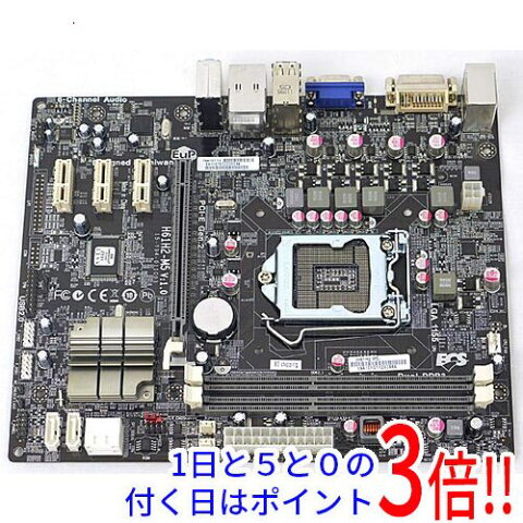 【キャッシュレスで5%還元】【中古】ECS製 MicroATXマザーボード H61H2-M5 (V1.0) LGA1155