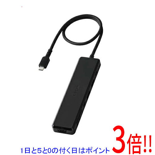 商品名エレコム 7in1ドッキングステーション DST-N070BPBK ブラック商品状態新品の商品です。型番DST-N070BPBK [ブラック]仕様[基本スペック]タイプ ドッキングステーション電源供給 バスパワーインターフェイス(パソコン側) USB3.2 Gen2 Type-Cインターフェイス(USB機器側) USB3.2 Gen2 Type-Ax2/Type-Cx1/HDMIx1/SDカードスロット/microSDカードスロットUSB PD ○ケーブル長さ 約0.4m[サイズ・重量]幅x高さx奥行き 142x13x35 mm重量 94 gその他※掲載画像は代表画像です。実際の商品と細部が異なる場合がございますので、商品状態につきましては表記の内容をご確認ください。※返品についてはこちらをご覧ください。　