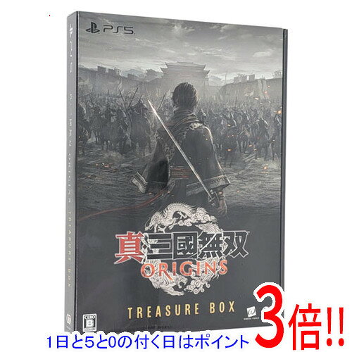 商品名【新品訳あり(箱きず・やぶれ)】 真・三國無双 ORIGINS TREASURE BOX PS5商品状態新品です。（訳あり理由）※シュリンク（パッケージの保護用フィルム）に破れが見られます。（訳あり理由）※早期購入特典の有効期間は終了しております。（訳あり理由）※本商品は、製品の性質上、開封後の返品はお受けできませんのでご了承ください。仕様ジャンル タクティカルアクションCERO 「B」12歳以上対象プレイ人数 1人付属品【同梱内容】・ゲームソフト・真・三國無双 ORIGINS 特製B3布ポスター・真・三國無双 ORIGINS 原曲コンピレーションアルバム・真・三國無双 ORIGINS オフィシャルブックその他※掲載画像は代表画像です。実際の商品と細部が異なる場合がございますので、商品状態につきましては表記の内容をご確認ください。※返品についてはこちらをご覧ください。※プロダクトコードなどのコード付き商品について 有効期限の記載がない商品は有効期限が終了している場合があります。 有効期限につきましては、メーカーにてご確認ください。　