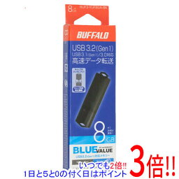 【いつでも2倍！1日と5．0のつく日は3倍！18日も3倍！】BUFFALO USB3.1(Gen1)/USB3.0対応 USBメモリー RUF3-YUF8GA-BK 8GB ブラック