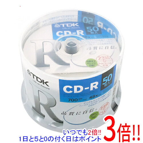 【いつでも2倍!5.0のつく日、18日は3倍!】TDK データ用CD-R CD-R80PWDX50PE 50枚