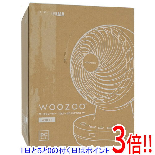 Circulators （Air Circulator） - 【延長保証対応!!】【1日と5.0のつく日、18日はポイント3倍！】【新品訳あり(箱きず・やぶれ)】 IRIS OHYAMA サーキュレーター WOOZOO KCF-BD151TEC-W ホワイト