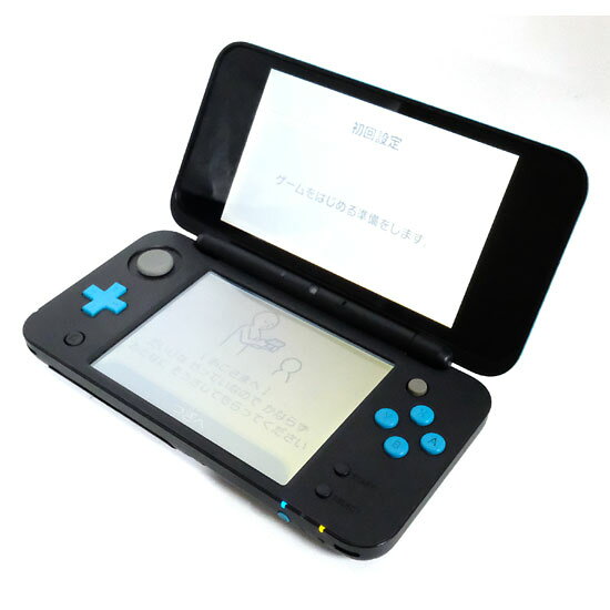 エクセラーの【1日と5.0のつく日、18日はポイント3倍！】【中古】任天堂 Newニンテンドー2DS LL ブラック×ターコイズ 本体・液晶画面いたみ 元箱あり｜アングル2