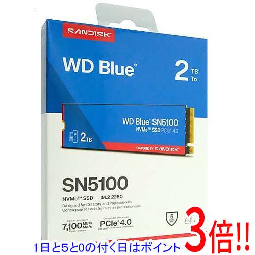 【1日と5.0のつく日、18日はポイント3倍！】SANDISK WD Blue SN5100 NVMe WDS200T5B0E 2TB