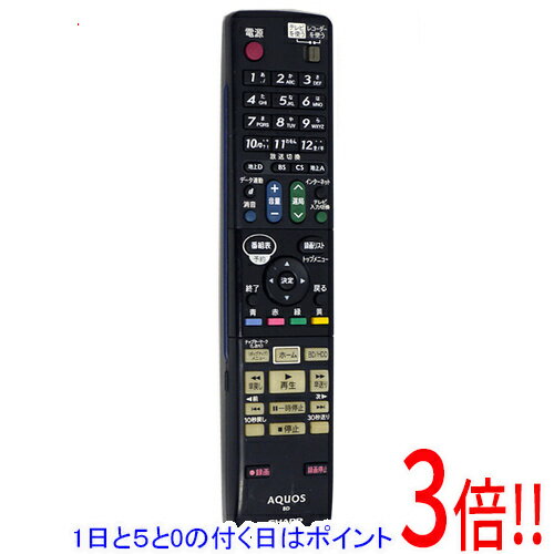 Rakuten - 【1日と5.0のつく日、18日はポイント3倍！】【中古】SHARP ブルーレイディスクレコーダー用純正リモコン GA886PA 本体いたみ
