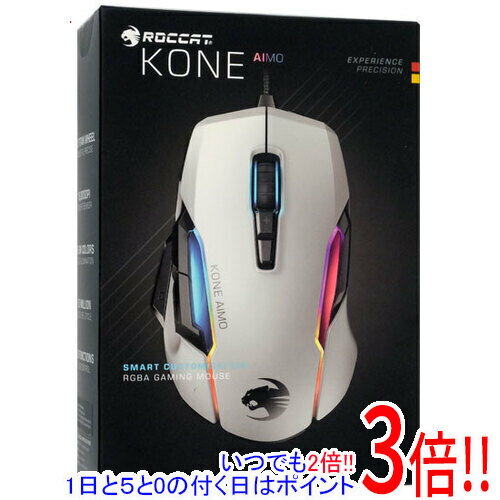 【いつでも2倍！1日と5．0のつく日は3倍！18日も3倍！】ROCCAT ゲーミングマウス Kone AIMO Remastered ホワイト ROC-11-820-WE 1