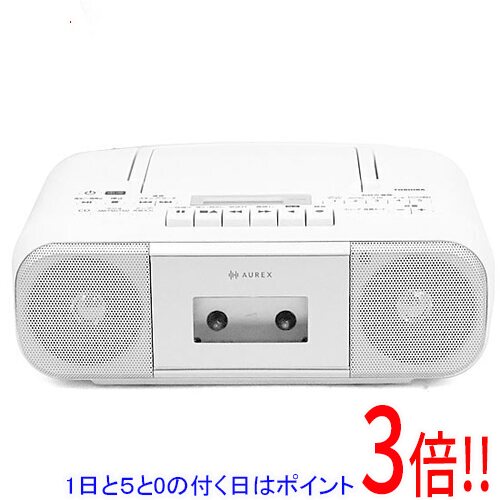 【1日と5.0のつく日、18日はポイント3倍！】【中古】TOSHIBA CDラジオカセットレコーダー AUREX TY-CDS9(W) ホワイト 未使用