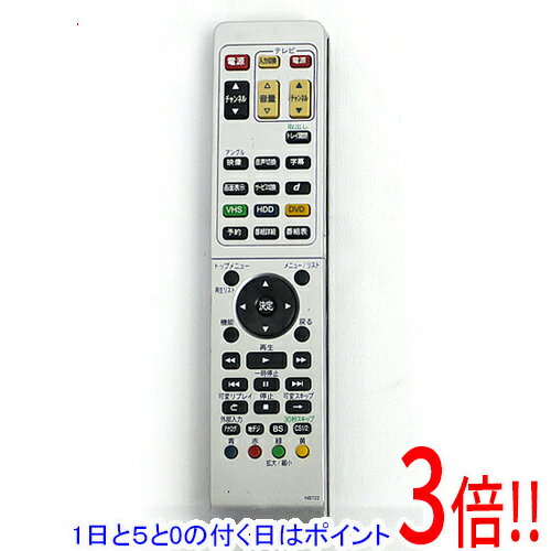 乐天商城 - 【1日と5.0のつく日、18日はポイント3倍！】【中古】フナイ VHS一体型HDD/DVDレコーダー用リモコン NB722