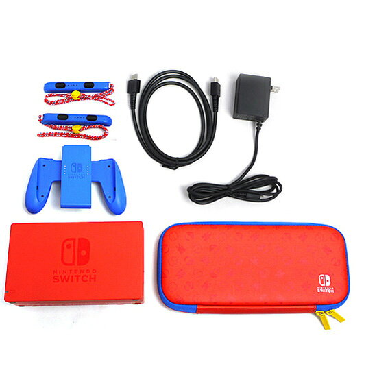 エクセラーの【1日と5.0のつく日、18日はポイント3倍！】【中古】任天堂 Nintendo Switch マリオレッド×ブルー セット HAD-S-RAAAF 元箱あり｜アングル3