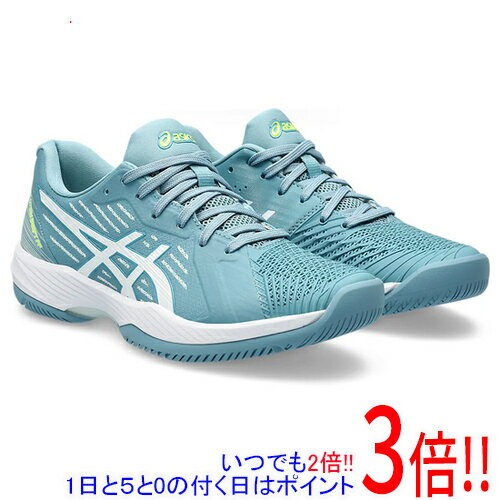 【いつでも2倍 1日と5．0のつく日は3倍 18日も3倍 】asics アシックス 23.0cm テニス シューズ レディース SOLUTION SWIFT FF オールコート 1042A197 グリスブルー/ホワイト