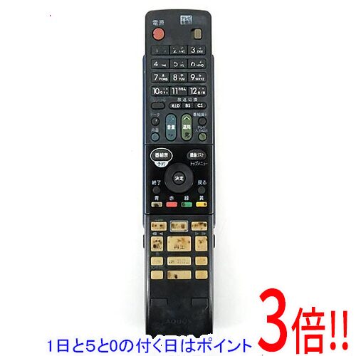 乐天商城 - 【1日と5.0のつく日、18日はポイント3倍！】【中古】SHARP製 ブルーレイディスクレコーダー用純正リモコン GA979PA 電池カバーなし 本体いたみ