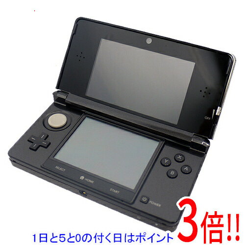 【1日と5.0のつく日、18日はポイント3倍！】【中古】任天堂 ニンテンドー3DS コスモブラック CTR-S-KAAA ACアダプタなし・液晶画面いたみ