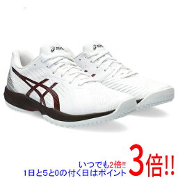 【いつでも2倍！1日と5．0のつく日は3倍！18日も3倍！】asics アシックス 26.0cm テニス シューズ メンズ SOLUTION SWIFT FF OC(オムニ・クレー) 1041A300 ホワイト/アンティークレッド