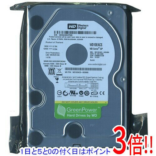 【1日と5.0のつく日、18日はポイント3倍！】Western Digital製HDD WD10EACS-D6B0 1TB SATA300