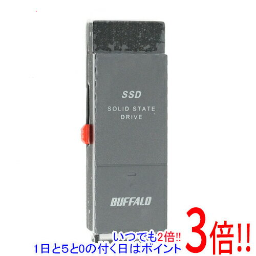 【いつでも2倍！1日と5．0のつく日は3倍！18日も3倍！】【新品訳あり(箱きず・やぶれ)】 BUFFALO スティック型外付けSSD SSD-SCT2.0U3BA/N 2TB ブラック