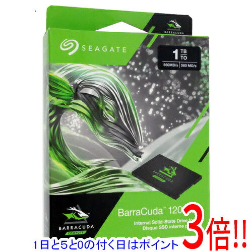 商品名SEAGATE製 2.5インチ SSD 1TB BarraCuda 120 SSD ZA1000CM1A003 ブラック商品状態新品型番BarraCuda 120 SSD ZA1000CM1A003仕様[スペック]容量：1000 GB規格サイズ：2.5インチインターフェイス：Serial ATA 6Gb/sタイプ：3D TLC NAND設置タイプ：内蔵厚さ：7 mm[パフォーマンス]読込速度：560 MB/s書込速度：540 MB/sランダム読込速度 ランダム読取り(最大、IOPS)、4KB QD32：90,000ランダム書込速度 ランダム書込み(最大、IOPS)、4KB QD32：90,000[耐久性]MTBF(平均故障間隔)：180万時間TBW：600 TBWDWPD：0.32その他※掲載画像は代表画像です。実際の商品と細部が異なる場合がございますので、商品状態につきましては表記の内容をご確認ください。※返品についてはこちらをご覧ください。　