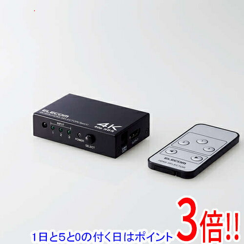 乐天商城 - 【1日と5.0のつく日、18日はポイント3倍！】ELECOM HDMI切替器(3ポート) DH-SW4KP31BK