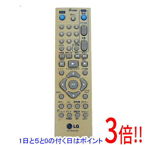 Rakuten - 【1日と5.0のつく日、18日はポイント3倍！】【中古】LGエレクトロニクス ビデオリモコン 6711R1N172A