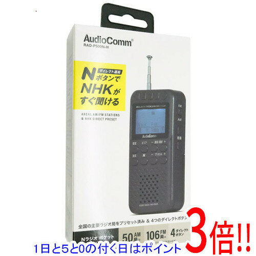 家庭劇院, 投影機 - 【1日と5.0のつく日、18日はポイント3倍！】オーム電機 Nラジオ ポケット AudioComm RAD-P500N-H ガンメタグレー