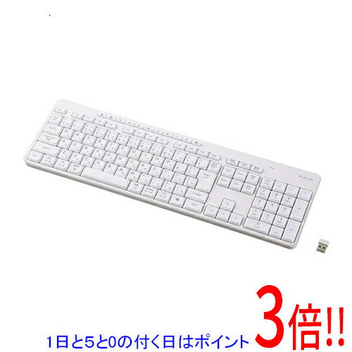【1日と5.0のつく日、18日はポイント3倍！】ELECOM 2.4GHz静音フルキーボード TK-QT11FDMWH ホワイト(2.0)
