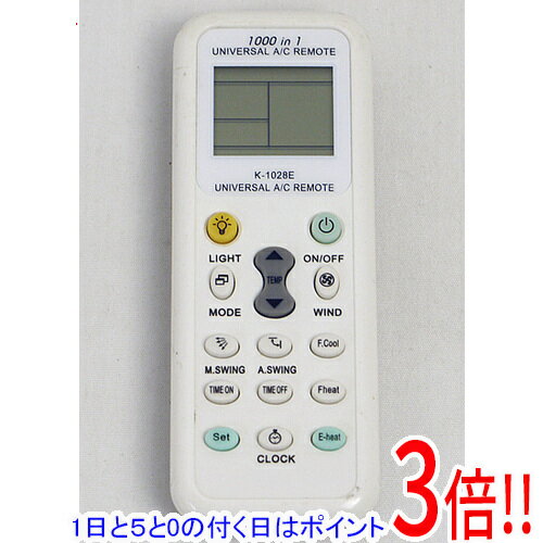 【1日と5.0のつく日、18日はポイント3倍！】【中古】エアコン用ユニバーサルマルチリモコン K-1028E 本体いたみ
