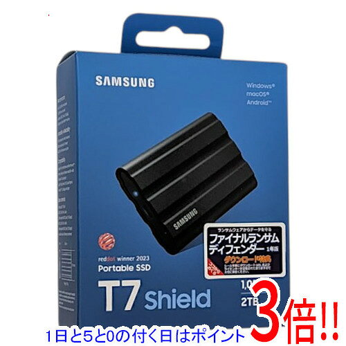 SAMSUNG ポータブルSSD T7 Shield MU-PE2T0S-IT/EC ブラック 2TB