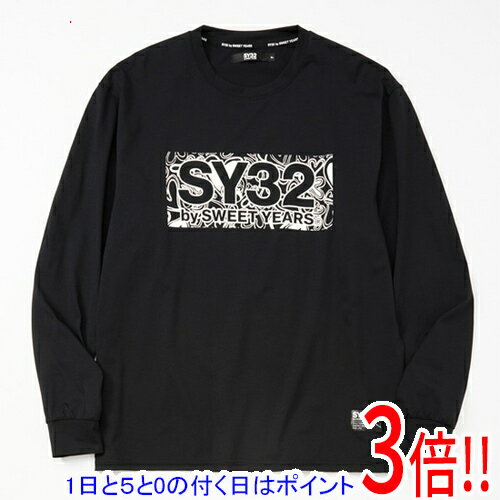 Rakuten - 【1日と5.0のつく日、18日はポイント3倍！】SY32 by SWEET YEARS XLサイズ HEART PATTERN BOX LOGO L/S TEE 11501 ブラック