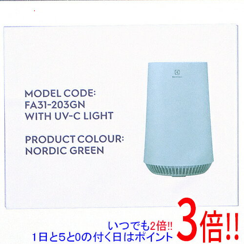 【いつでも2倍！1日と5．0のつく日は3倍！18日も3倍！】Electrolux 空気清浄機 Flow A3 UV FA31-203GN ノルディックグリーン