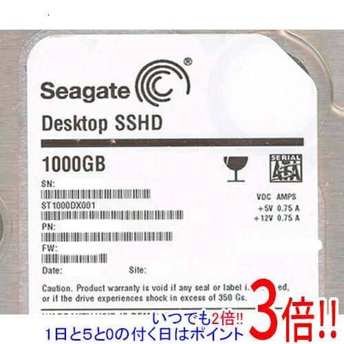 【いつでも2倍！1日と5．0のつく日は3倍！18日も3倍！】SEAGATE製HDD ST1000DX001 1TB SATA600